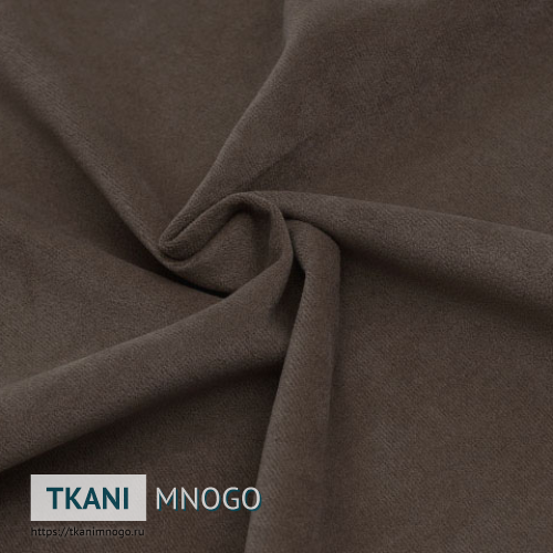 Фото материала велюра “14” (однотонный коричневый)