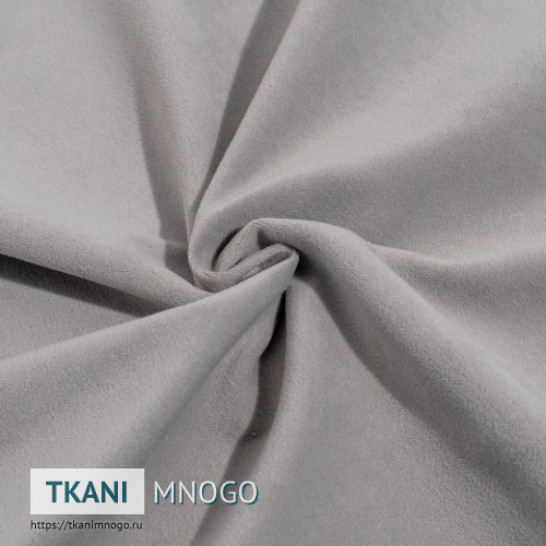 Фото ткани велюра “П-10” (однотонный серый)