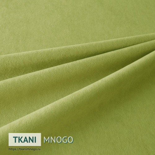 Фото ткани велюра “Milan 16” (однотонный зеленый)